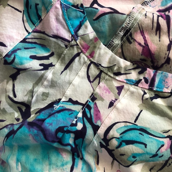 Caribbean Joe Blouse Floral Print Plus Size 2X - Picture 4 of 4